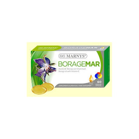 Boragemar - Aceite de Borraja 500 mg con vitamina E - Marnys - 60 cápsulas