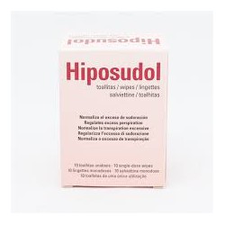 Hiposudol Toallitas (hiperhidrosis). Laboratorios Viñas.