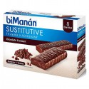 Bimanan sostitutivo di barrette di cioccolato nero fondente 8 unità