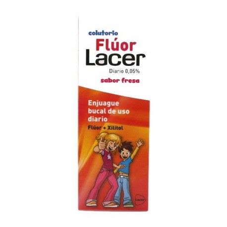 Fluor Lacer 0,05% Diario Júnior Fresa 500 ml.