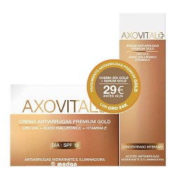 Creme Antirrugas Axovital PACK Premium Gold, 50ml + Soro Anti-rugas, 30ml