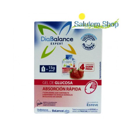 Absorption rapide Glucose Gel 4 enveloppes. Expert DiaBalance