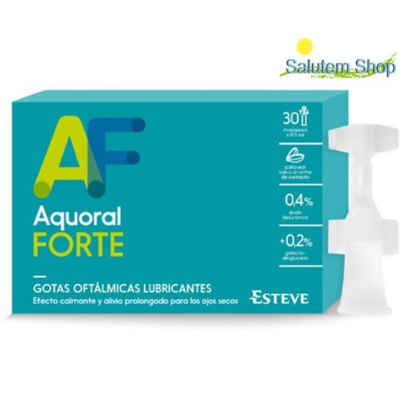 Aquoral Forte 30 colírios lubrificantes monodosis Esteve