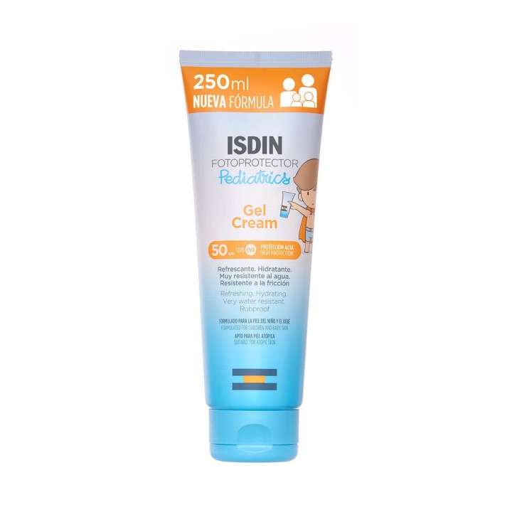 Pediatric 50 + Sunscreen Gel-Cream. Isdin.