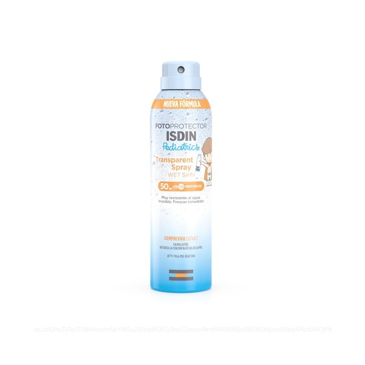 Fotoprotector Isdin Transparent Spray Wet Skin Pediatrics SPF 50+ 250 mL