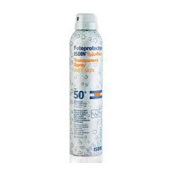 Spray Trasparente Protezione solare pelle bagnata 50 +. Isdin. 
