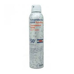 Pediatric Fotoprotector trasparente pelle bagnata Spray 50 +. Isdin. 