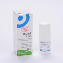 Solution de lubrifiant oculaire Hyabak.