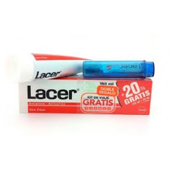 Lacer dentifrice 125 ml + Brosse voyage.