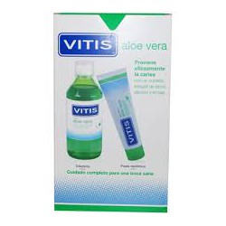 Vitis-Pack Aloe Vera Zahnpasta + Mundwasser.